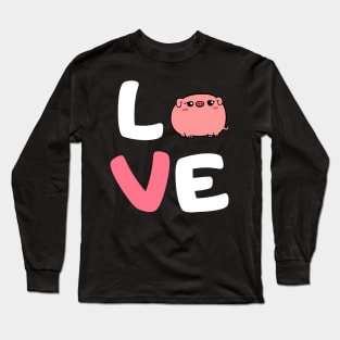 I Love Pigs Lovers Farming Farmer Gift Long Sleeve T-Shirt